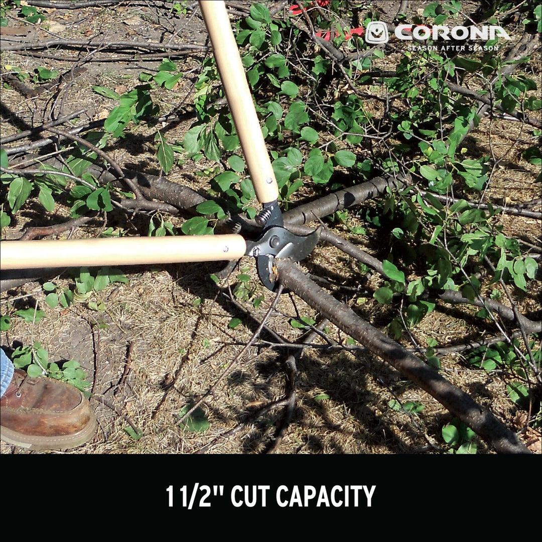 Corona WL 3351 Wooden Handle Bypass Lopper, 26 in. 1-1/2 in. Cut Capacity