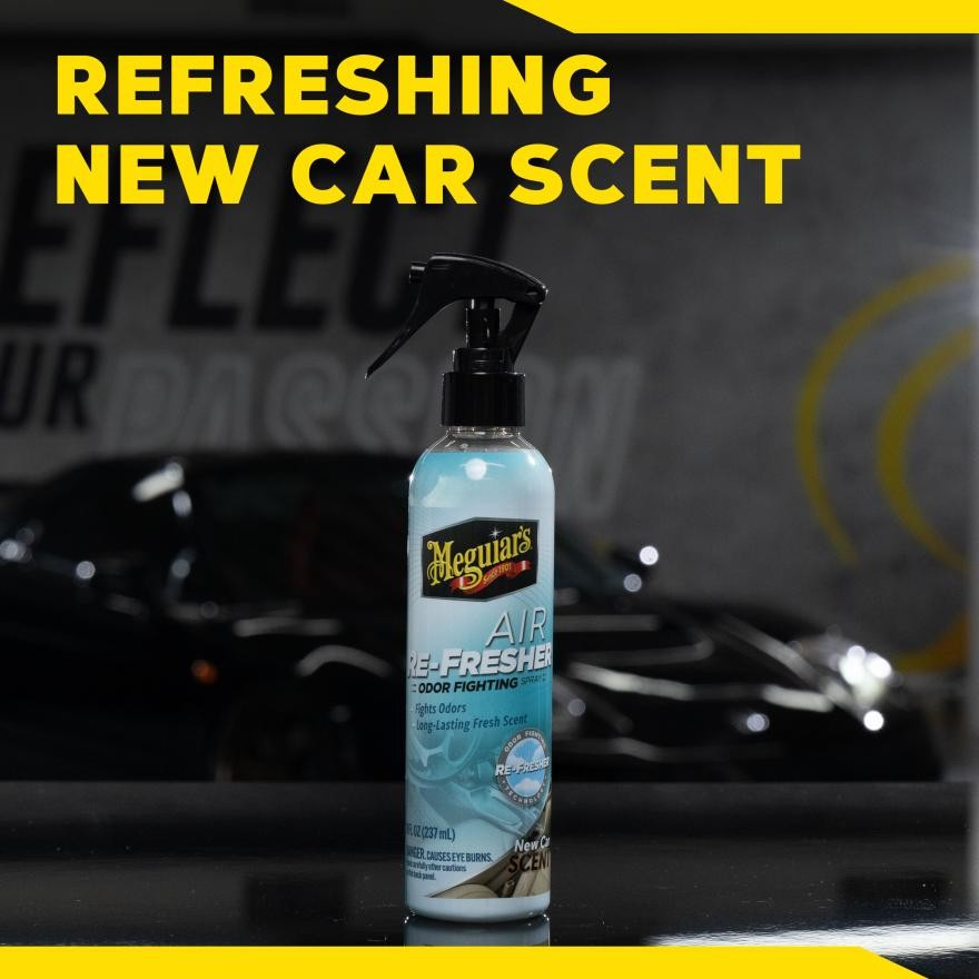 Meguiar's G250608 Air Re-Fresher Odor Fighting Spray - New Car Scent - Refresh & Instantly Fight Off Odors