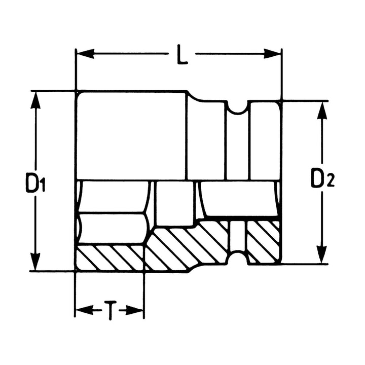 Heyco 06300001936 1/2 Inch Impact Socket 19 mm