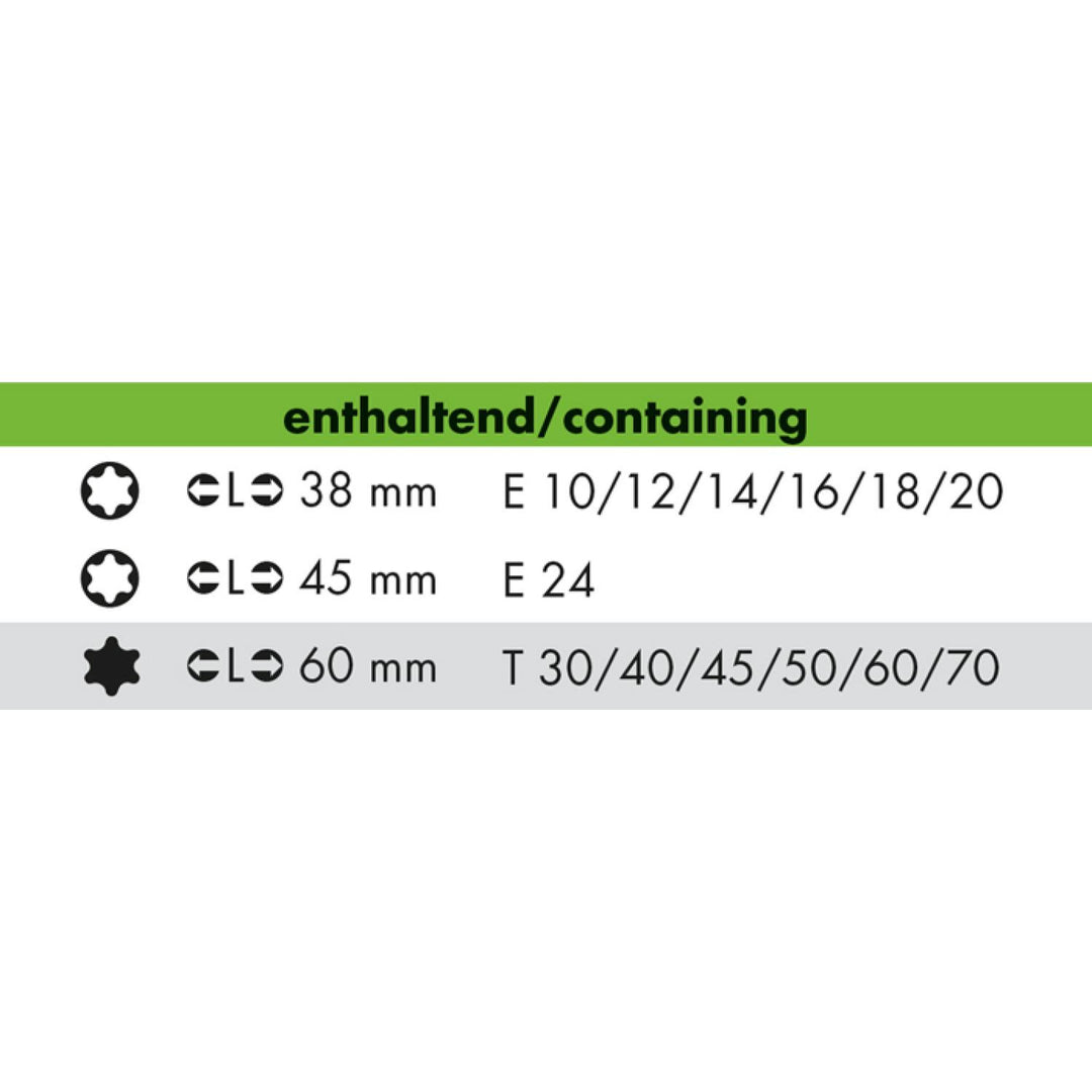 Heyco 06300500036 IMPACT Combined socket- and screwdriver socket sets, 13 pcs.