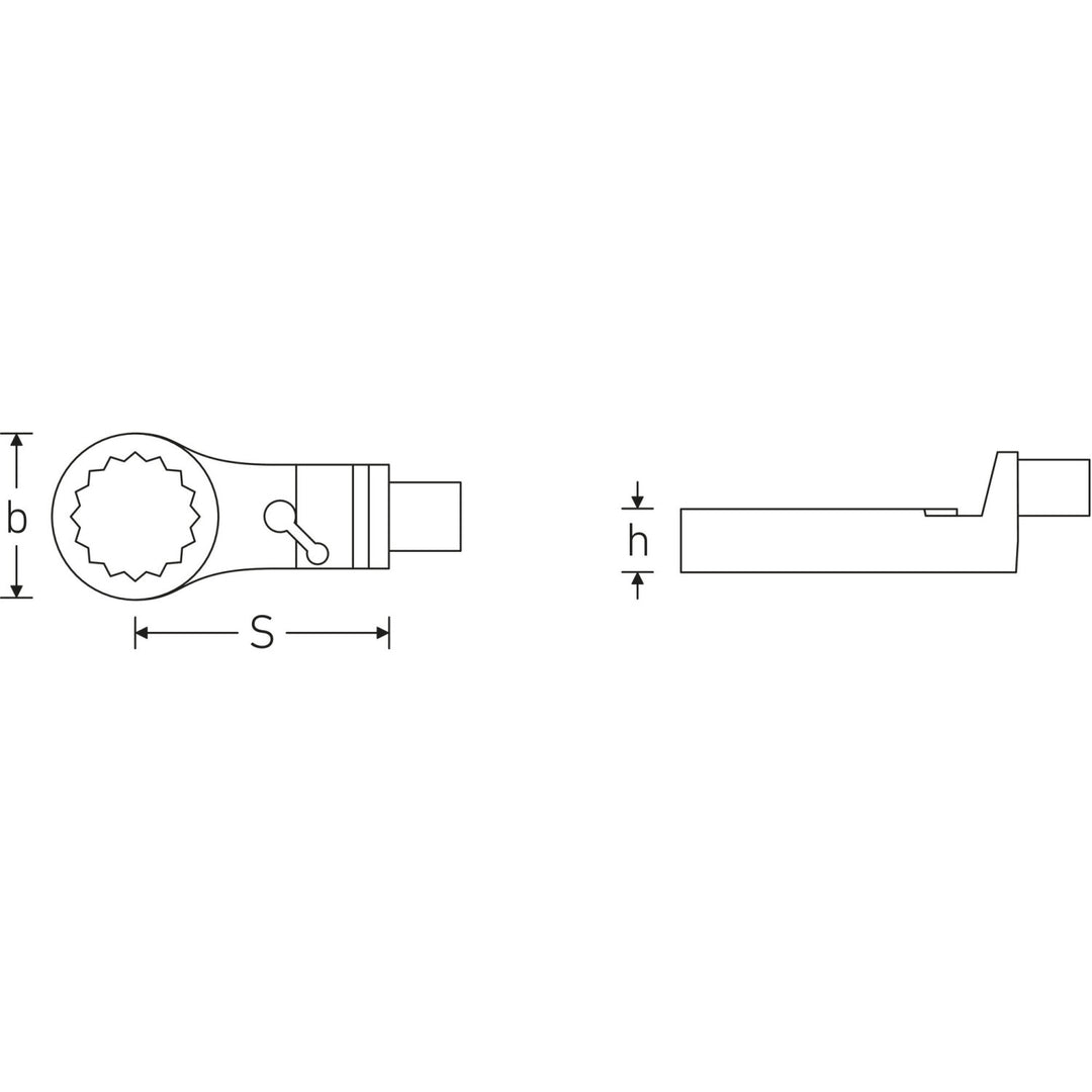 Stahlwille 58170224 Ring ratchet insert adapter