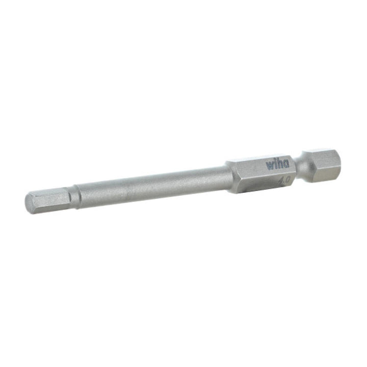 Wiha Tools 74354 Hex Metric Power Bit, 4.0 mm x 70 mm, 10 Pk.