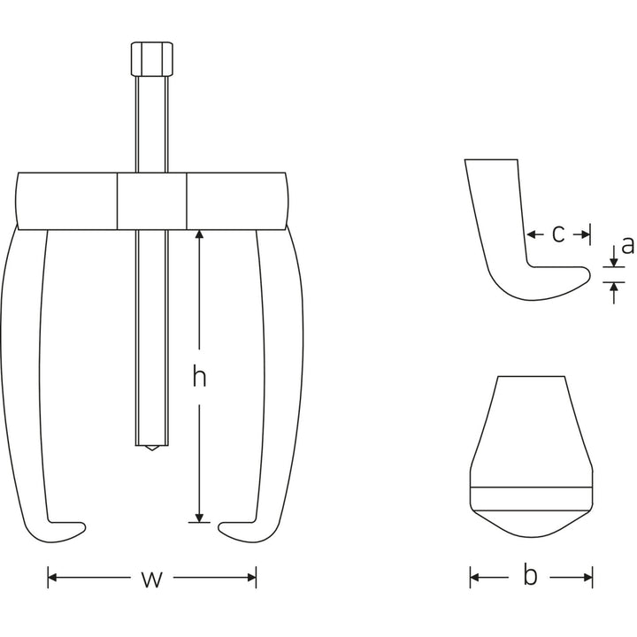 Stahlwille 71120013 11040N-3 Battery terminal puller, 10-100 mm