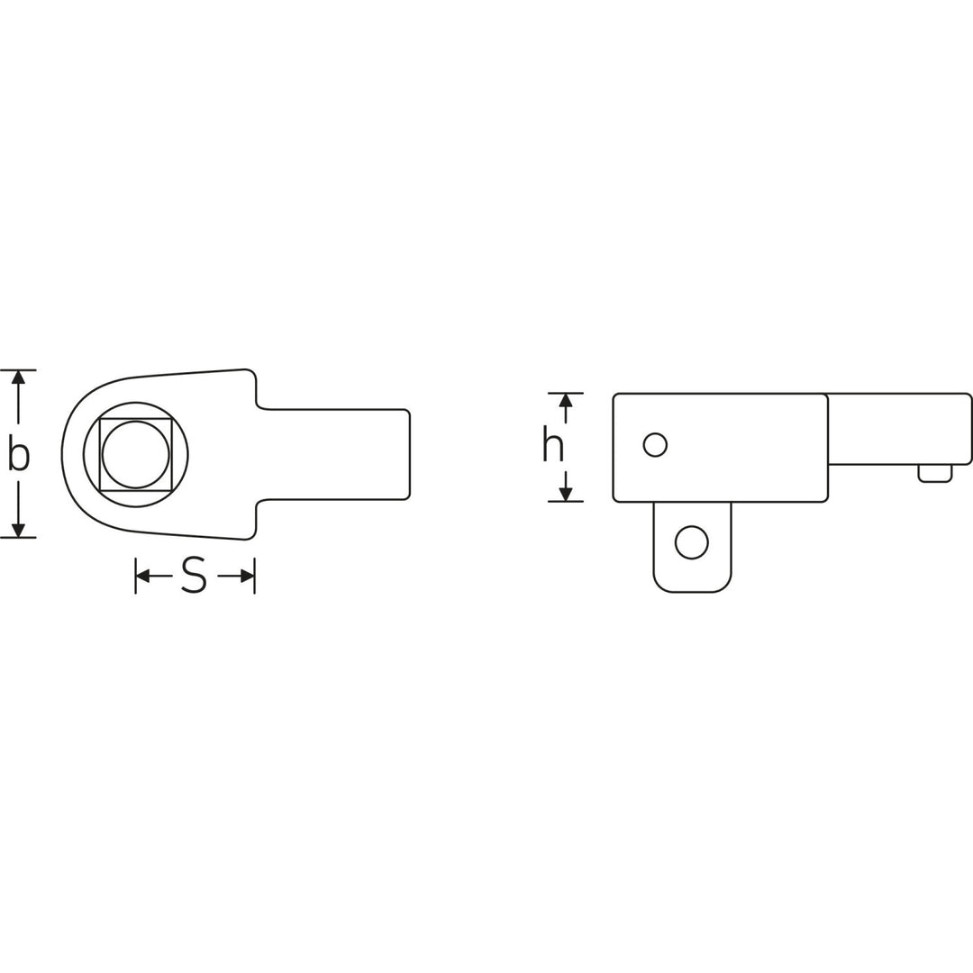 Stahlwille 58241004 734F 1/4" Square drive insert tool, 9x12 mm