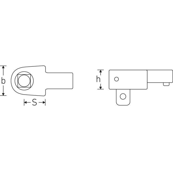 Stahlwille 58241004 734F 1/4" Square drive insert tool, 9x12 mm