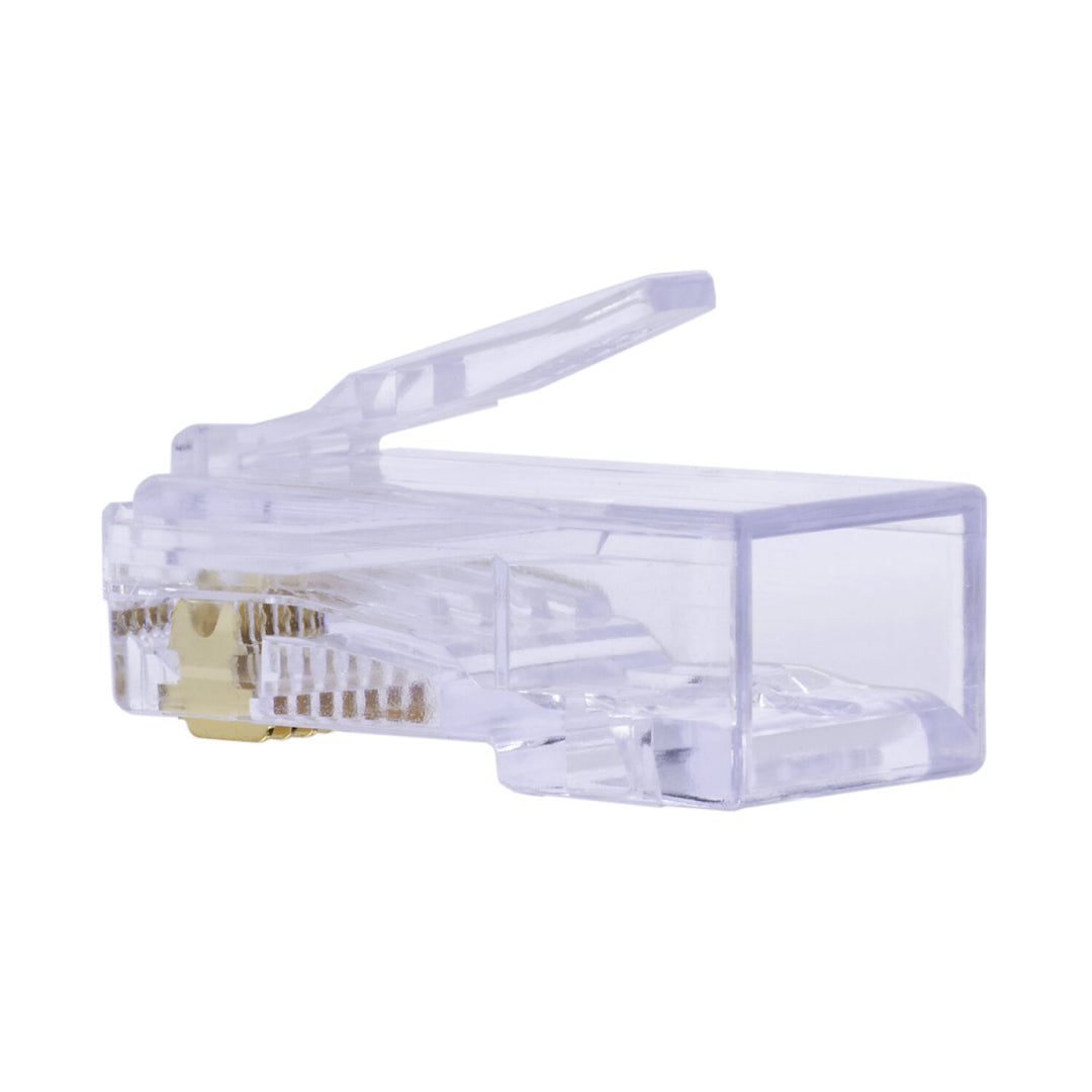 Platinum Tools 202048J ezEX-RJ45(48) Pass-Through RJ45 Connectors, CAT6A Unshielded — 100pcs in Jar