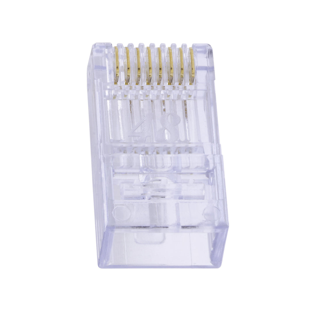Platinum Tools 202048J ezEX-RJ45(48) Pass-Through RJ45 Connectors, CAT6A Unshielded — 100pcs in Jar