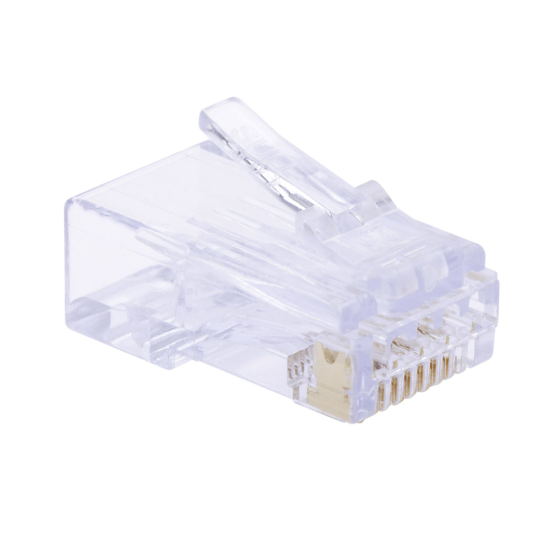 Platinum Tools 100029C ezEX-RJ45(48) Pass-Through RJ45 Connectors, CAT6A Unshielded — 50pcs in Clamshell