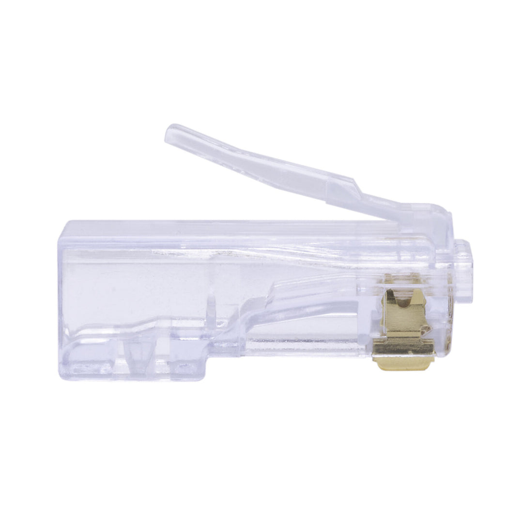 Platinum Tools 100029C ezEX-RJ45(48) Pass-Through RJ45 Connectors, CAT6A Unshielded — 50pcs in Clamshell