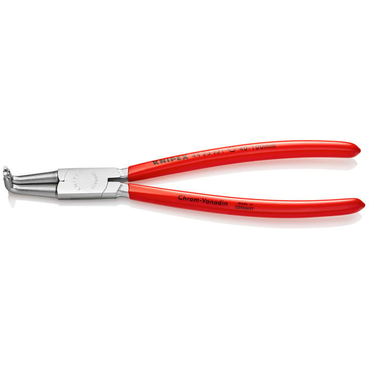 Knipex 44 23 J31 8 1/4" Internal 90° Angled Snap Ring Pliers-Forged Tips