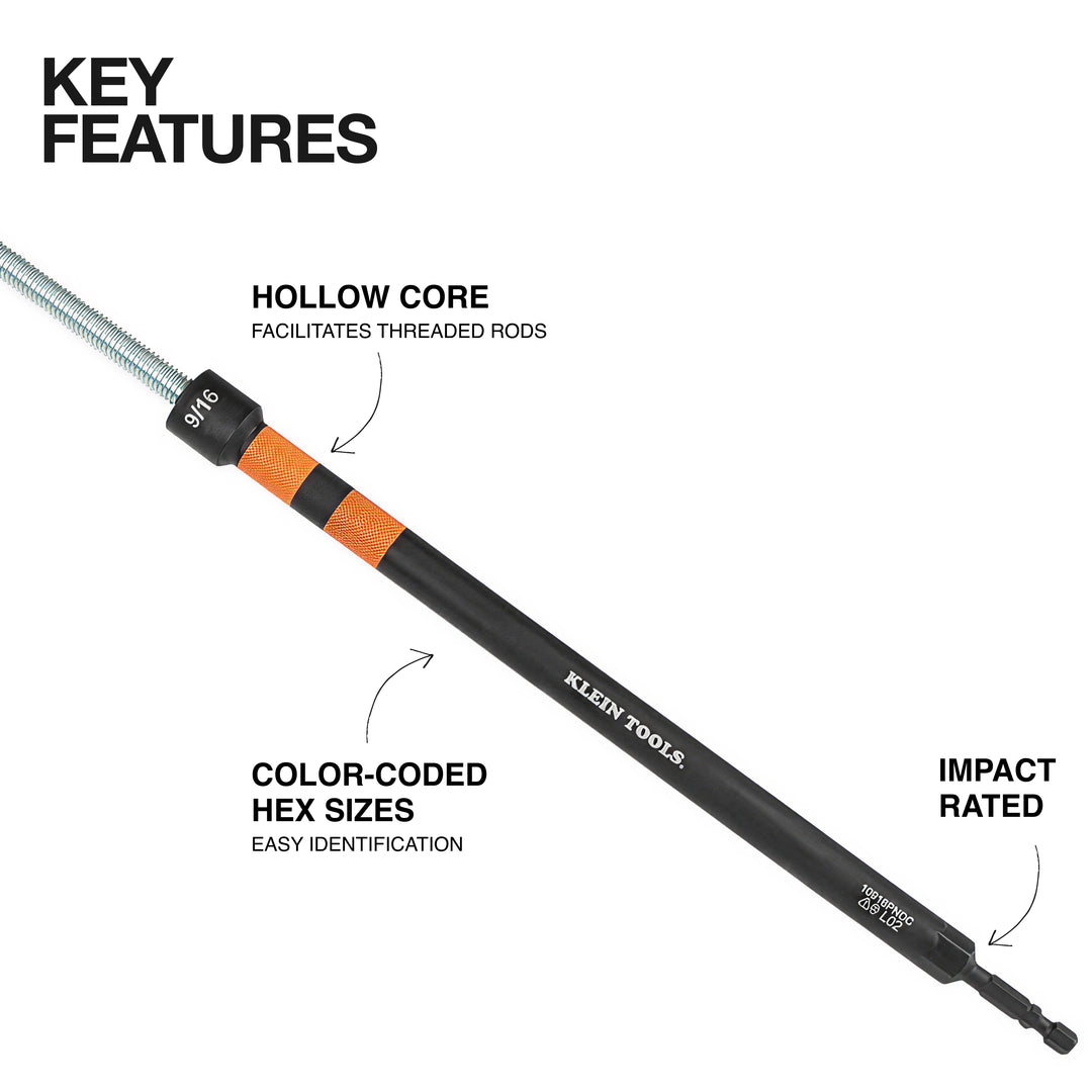 Klein Tools 10916PNDC Magnetic Color-Coded Power Nut Setter