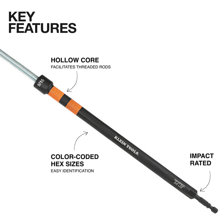 Klein Tools 10916PNDC Magnetic Color-Coded Power Nut Setter