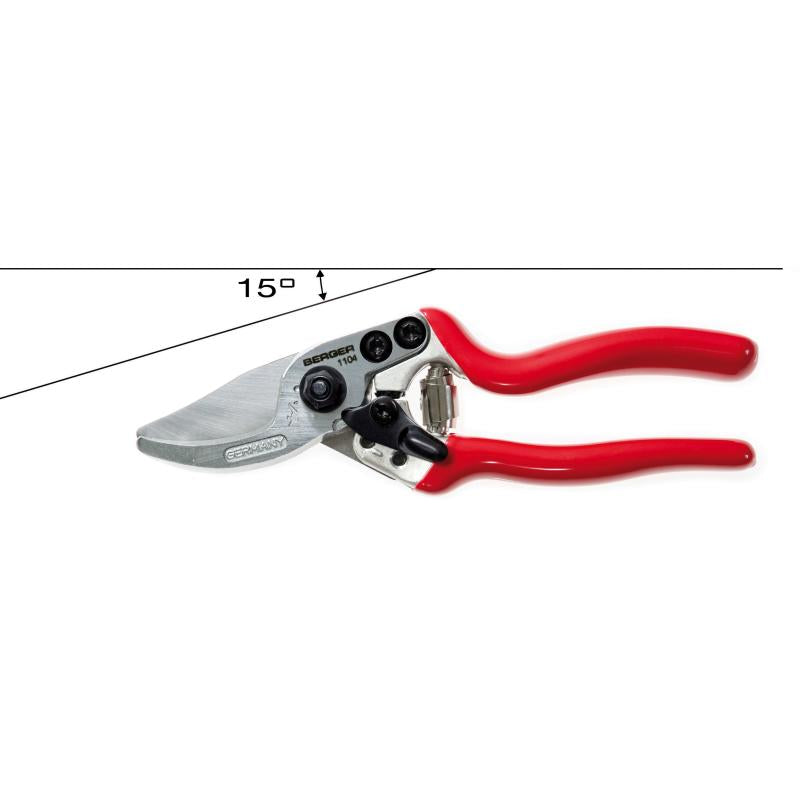 Berger Tools 1104 Pruning Hand Shear, Alu-Line, Small Hands, 15° Angled