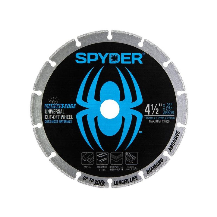 Spyder 14001 Diamond Cut-Off Wheel 4-1/2" - 100X Longer