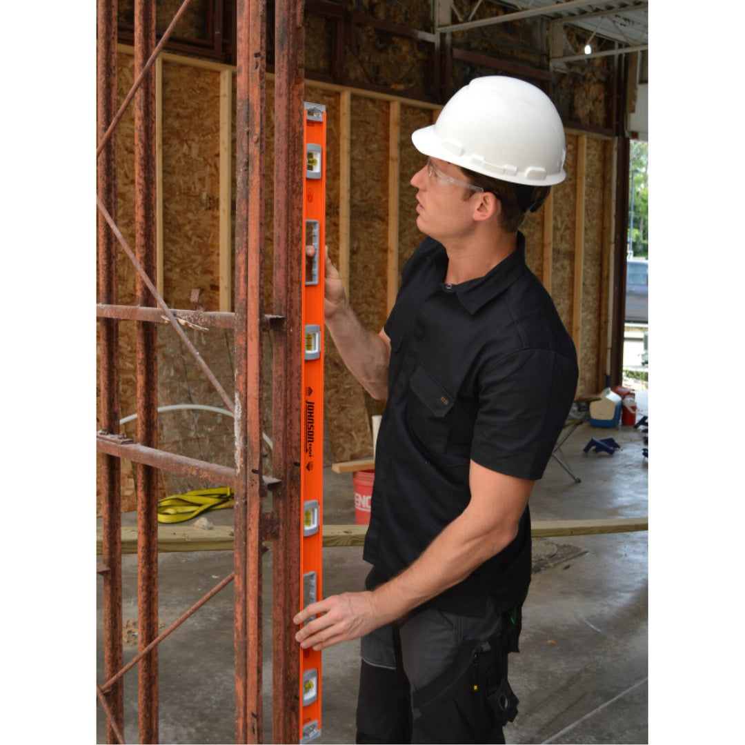 Johnson 1254-4800 48" Magnetic Heavy Duty I-Beam Aluminum Level
