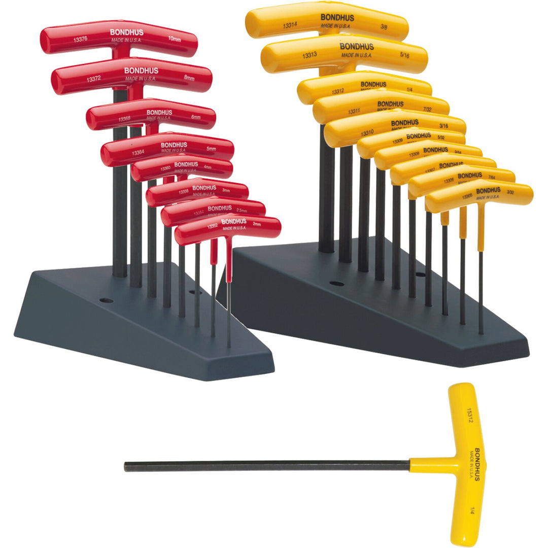 Bondhus 13387 Set 8 Graduated Length Hex T-Handles 2 - 10mm