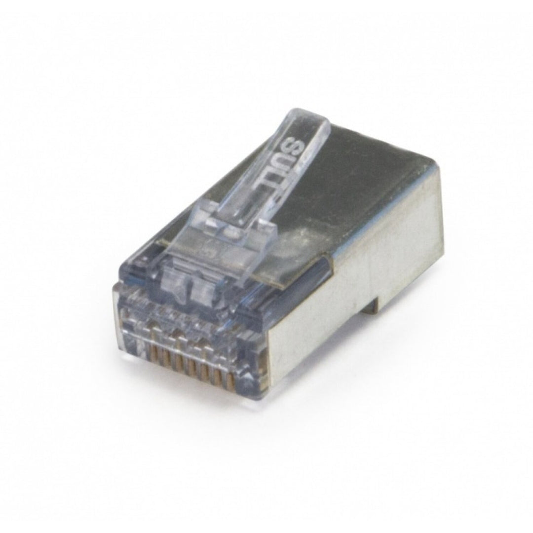 Platinum Tools 202049J ezEX-RJ45(38) Pass-Through RJ45 Connectors, CAT5E Shielded with Internal Ground - 50pcs in Jar