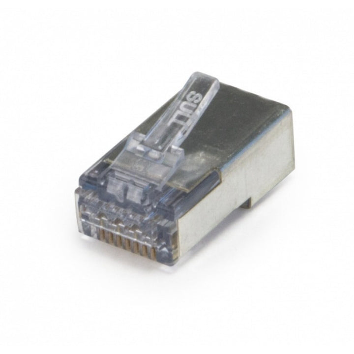 Platinum Tools 202049J ezEX-RJ45(38) Pass-Through RJ45 Connectors, CAT5E Shielded with Internal Ground - 50pcs in Jar