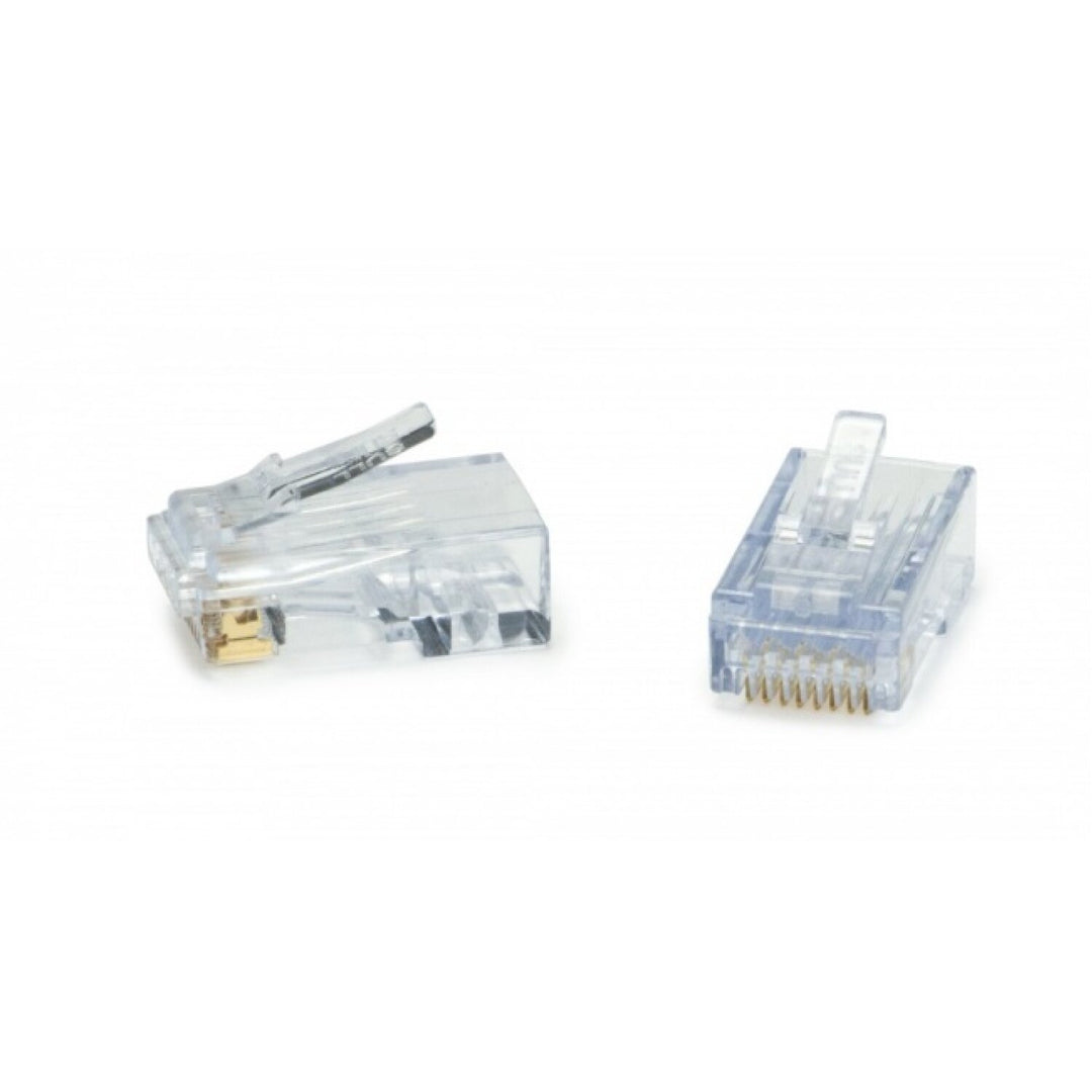 Platinum Tools 202038J ezEX-RJ45(38) Pass-Through RJ45 Connectors, CAT5E Unshielded– 100pcs in Jar