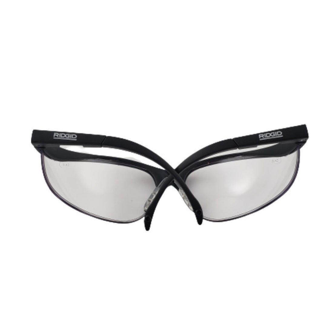 Ridgid Klondike Wrap-Around Safety Glasses: Clear