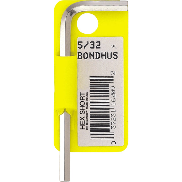 Bondhus 16268 6mm x 88mm Short Arm Hex Tip L-Key with BriteGuard Finish, 5 Pack
