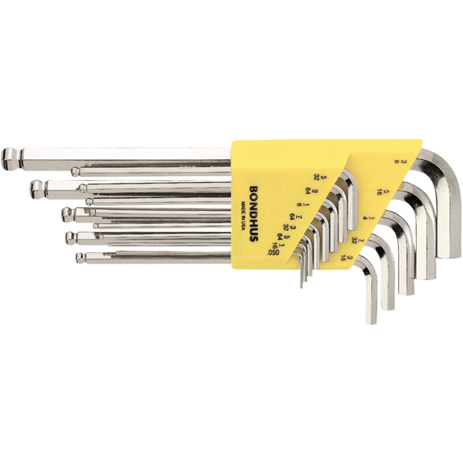 Bondhus 16999 Set 9 BriteGuard Plated Ball End L-Wrenches 1.5-10mm ...