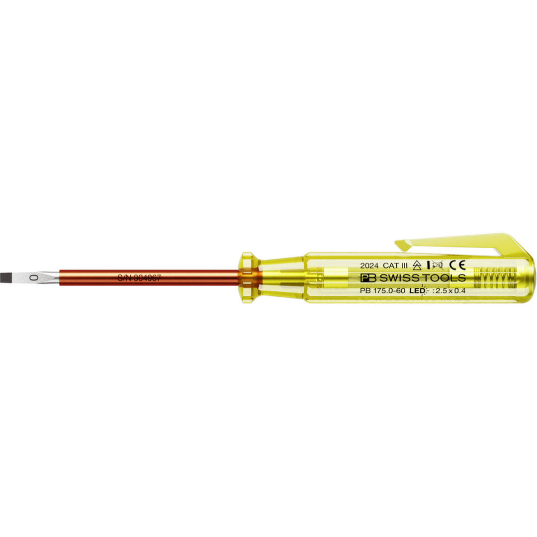 PB Swiss PB 175.0-60 N Single Pole Phase Tester 200 - 250 VAC Screwdriver