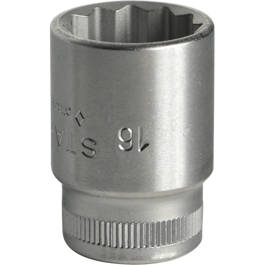 Stahlwille 02010016 45 12-pt Bi-Hex Socket, 3/8" Drive 16 mm