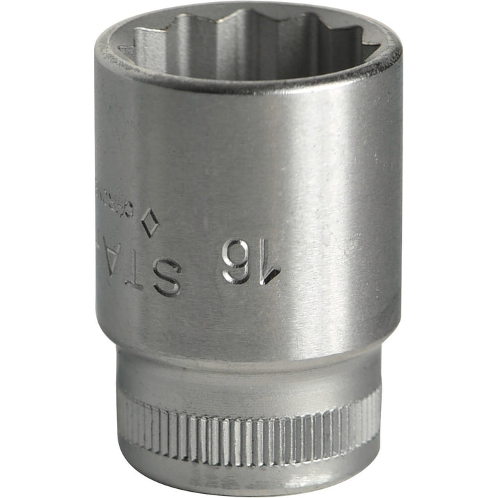 Stahlwille 02010016 45 12-pt Bi-Hex Socket, 3/8" Drive 16 mm