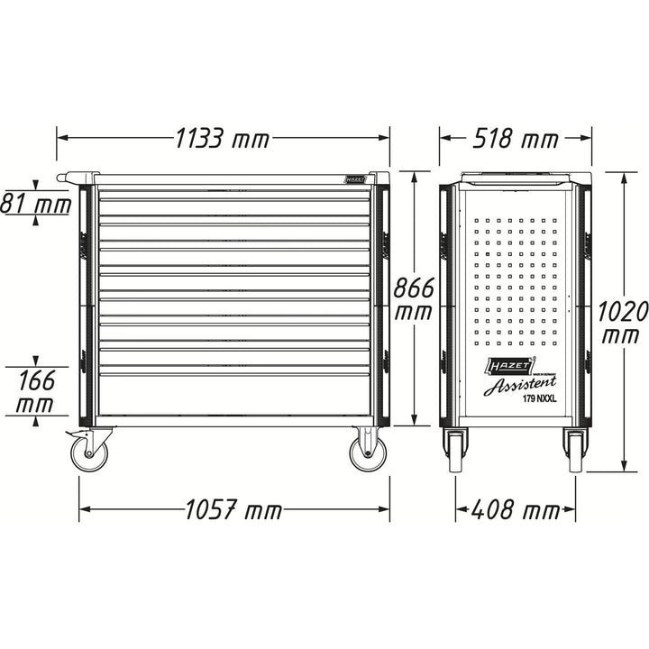 Hazet 179NXXL-8/378 Tool trolley assortment