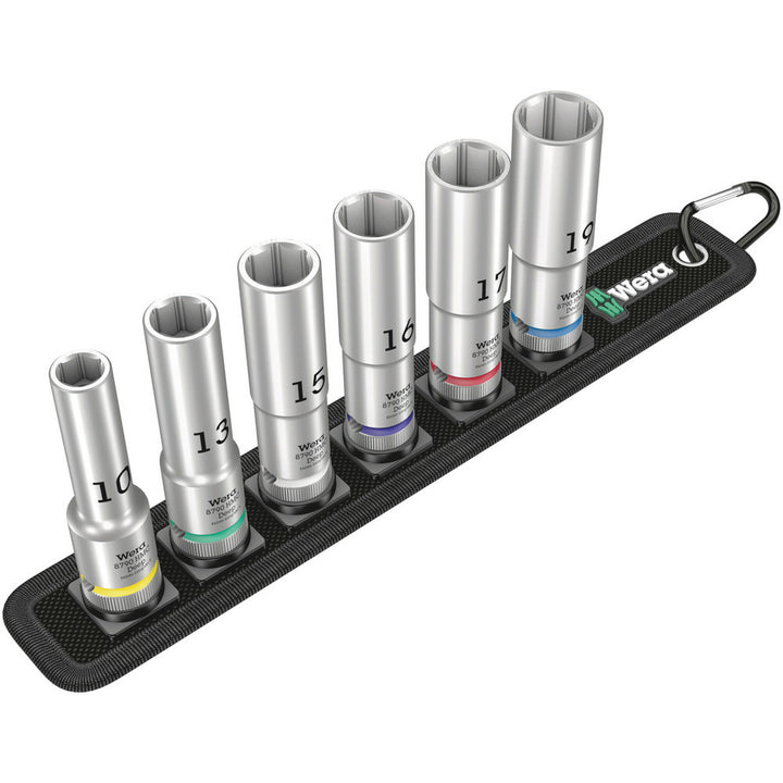 Wera Belt C Deep 1 socket set, 1/2" drive, 6 pieces