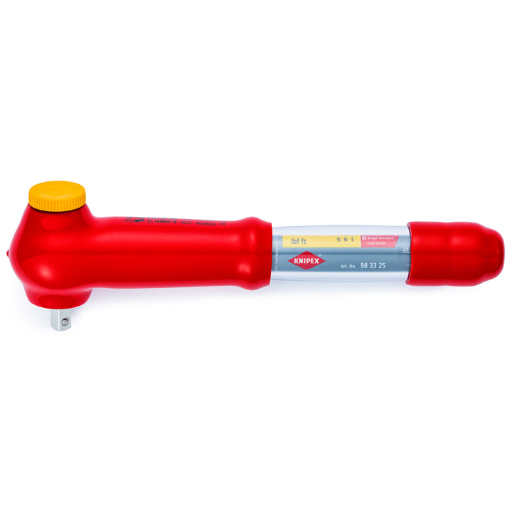 Knipex 98 33 25 3/8" Drive Reversible Torque Wrench-1000V Insulated