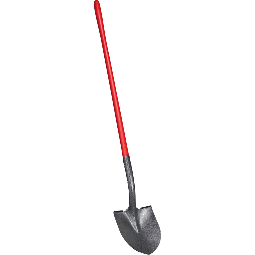 Corona SS 65020 Round Point Shovel, 14-Gauge, 12 in. Head, 48 in. Solid-Core Fiberglass Handle