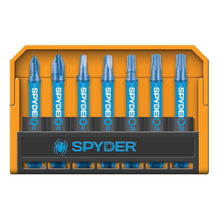 Spyder 19028 Hex/Phillips/Square/TORX® 1/4 in x 2 in Impact Bit Set 7 Piece