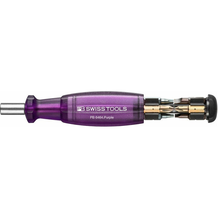 PB Swiss PB 6464.Purple Bit Holding Screwdriver with Magazine, Slotted, Phillips, TORX®, 9 Pcs