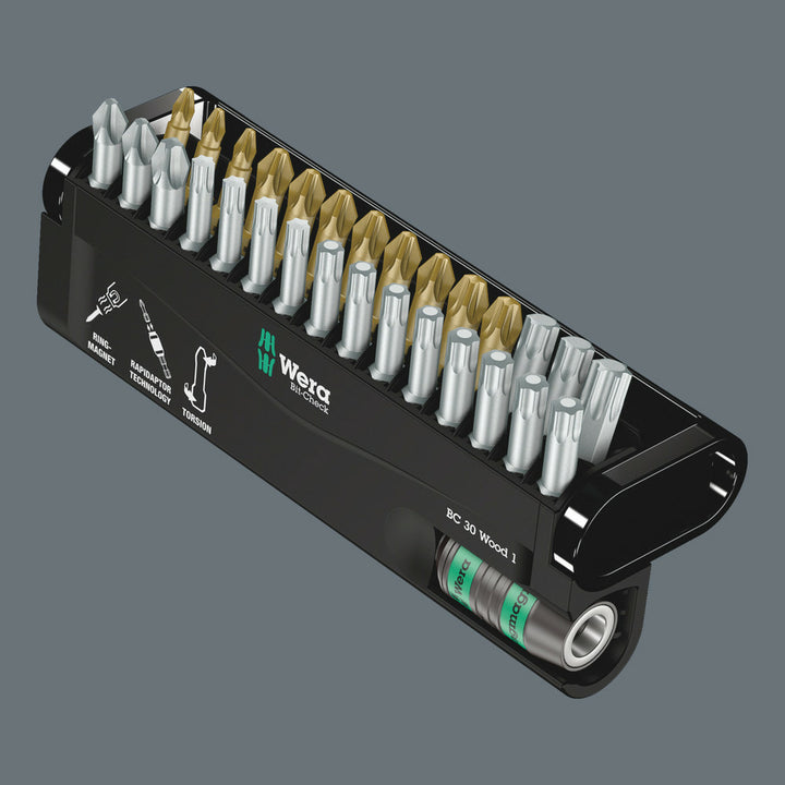Wera Bit-Check 30 Wood 1, 30 pieces