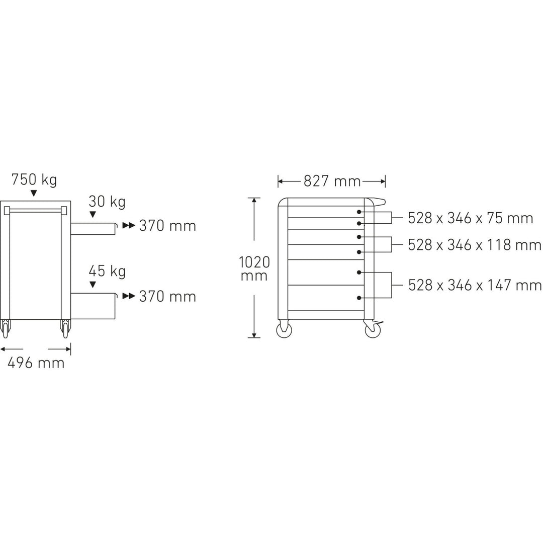 Stahlwille 81200161 Tool trolley
