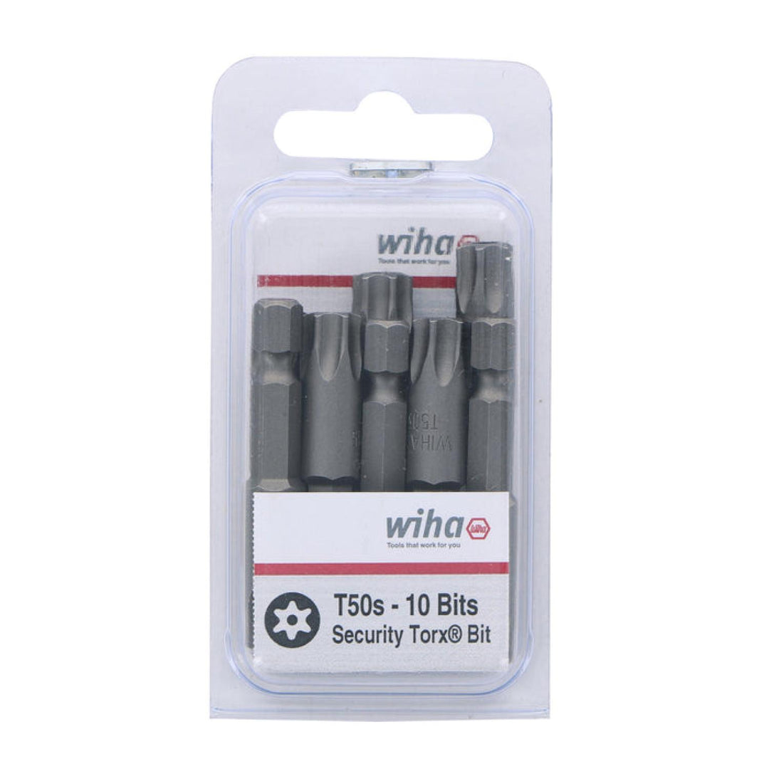 Wiha Tools 70550 Security TORX® Power Bit, T50s x 50mm, 10 Pieces