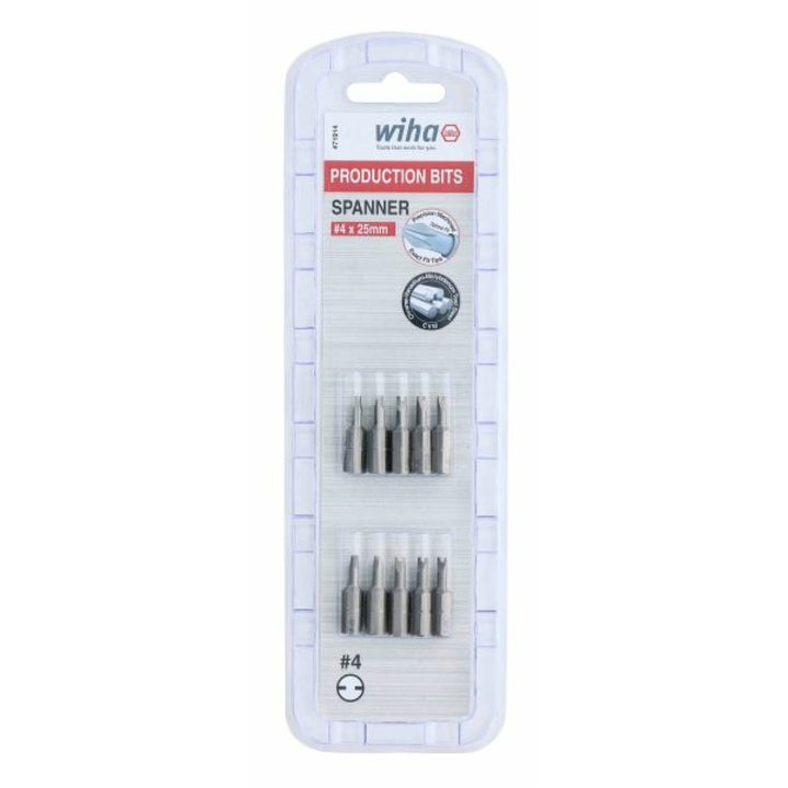 Wiha Tools 71914 Spanner Insert Bit, #4 x 25 mm, 10 Pk.