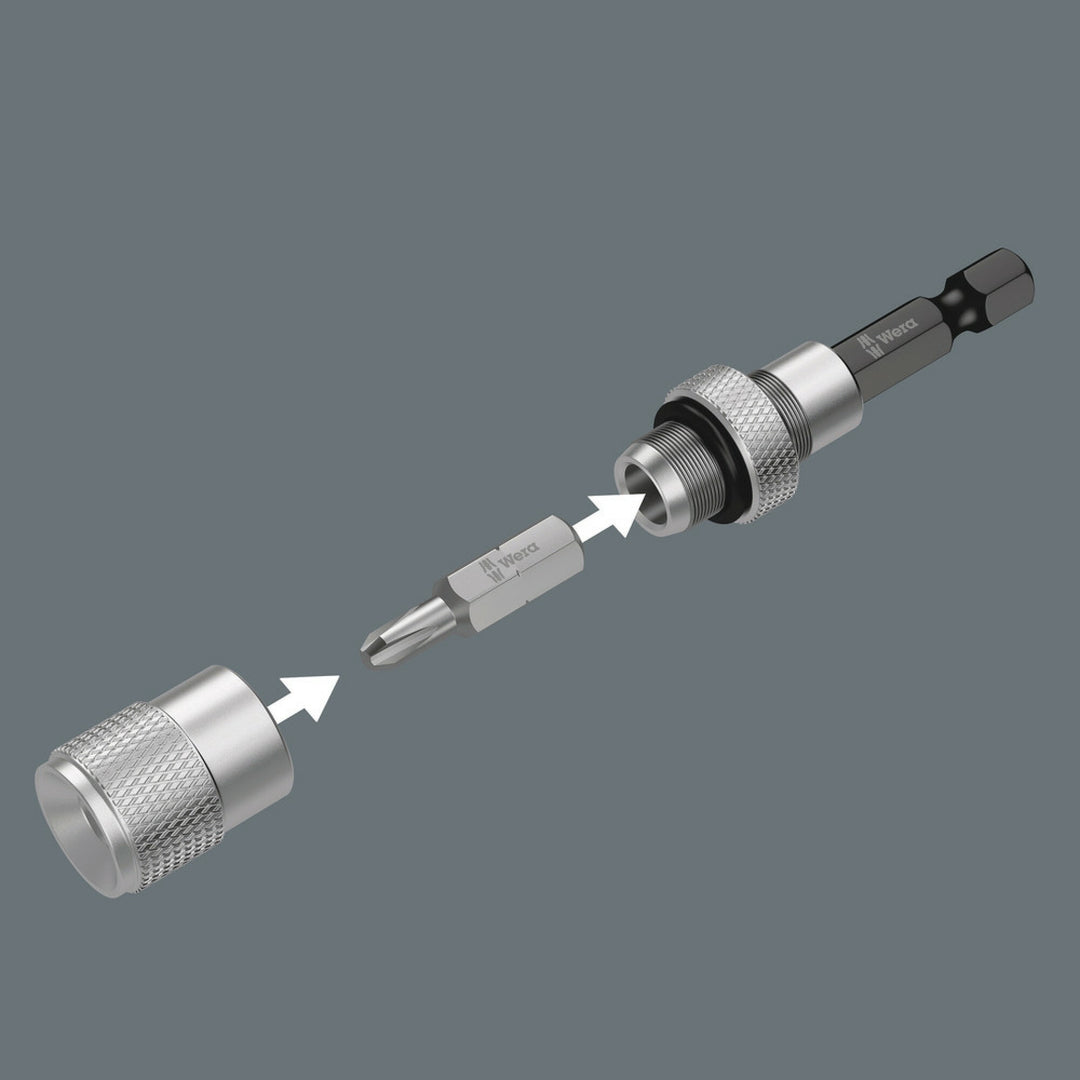 Wera 896/4/1 SB Bit Holder with adjustable depth-control stop, 1/4" x 50 mm