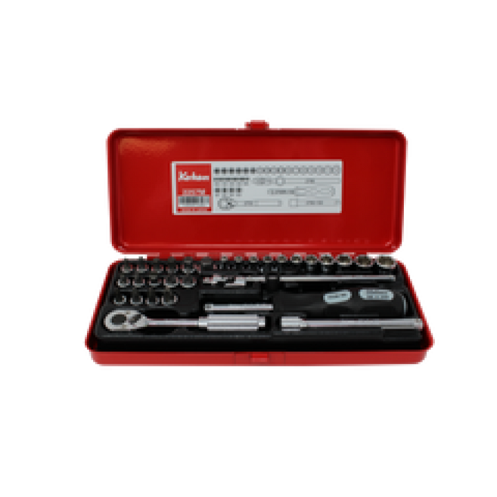 Ko-Ken 2257M 1/4 Sq. Dr. Socket set 6 point 31 pieces