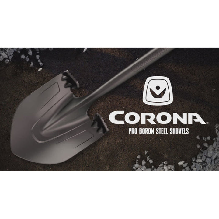 Corona SS16000 Boron Steel 14-Gauge Square Point Shovel, Hardwood Handle