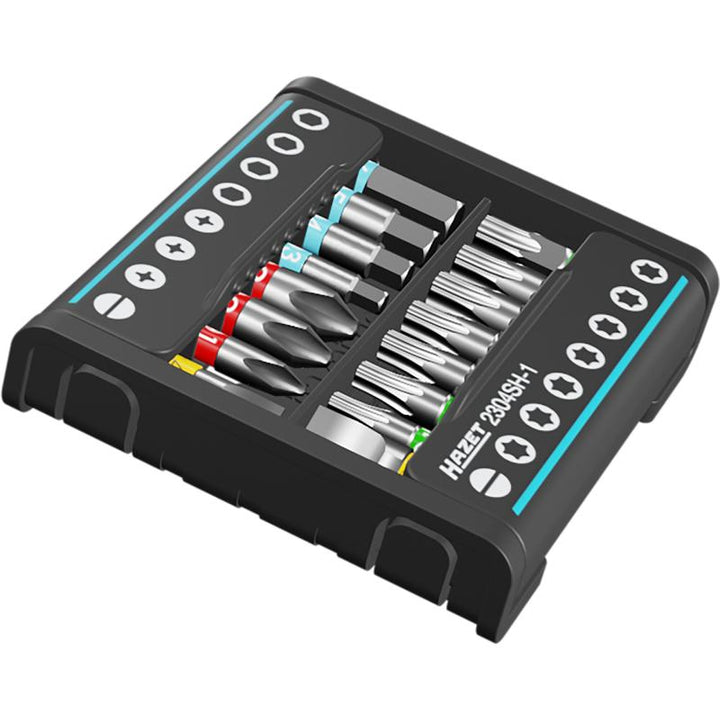 Hazet 2304SH-1 SmartHolder Hex/PH/TORX®/Slotted Bit Set, 16 Pieces