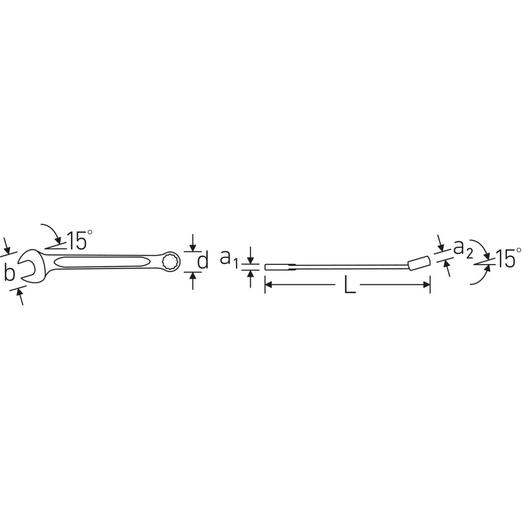 Stahlwille 40485050 13a Combination Spanner, 1 1/16"