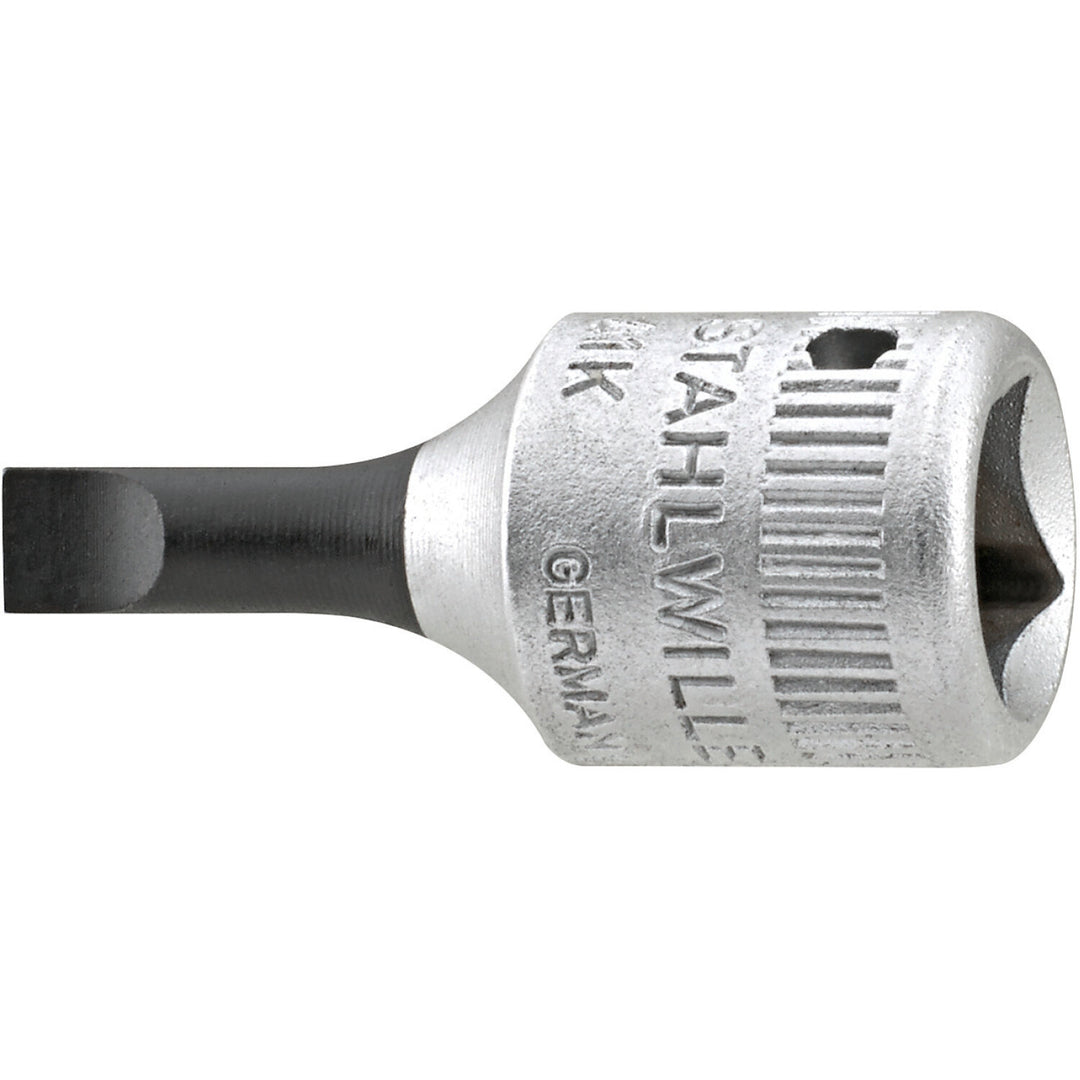Stahlwille 01280006 41K Slotted Socket, 0.6 x 3.5 mm 1/4 inch Drive