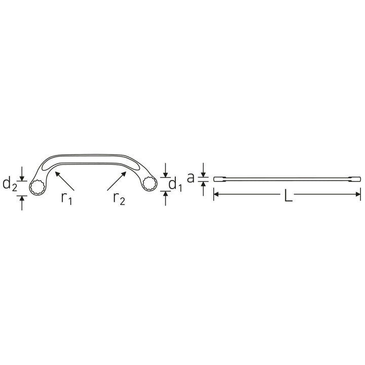 Stahlwille 41091012 27 Double ended ring Spanner, 10 x 12 mm