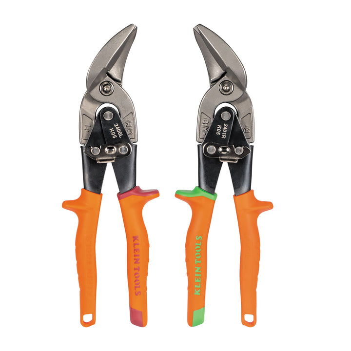 Klein Tools 2403RL Offset Aviation Snips, 2-Pack