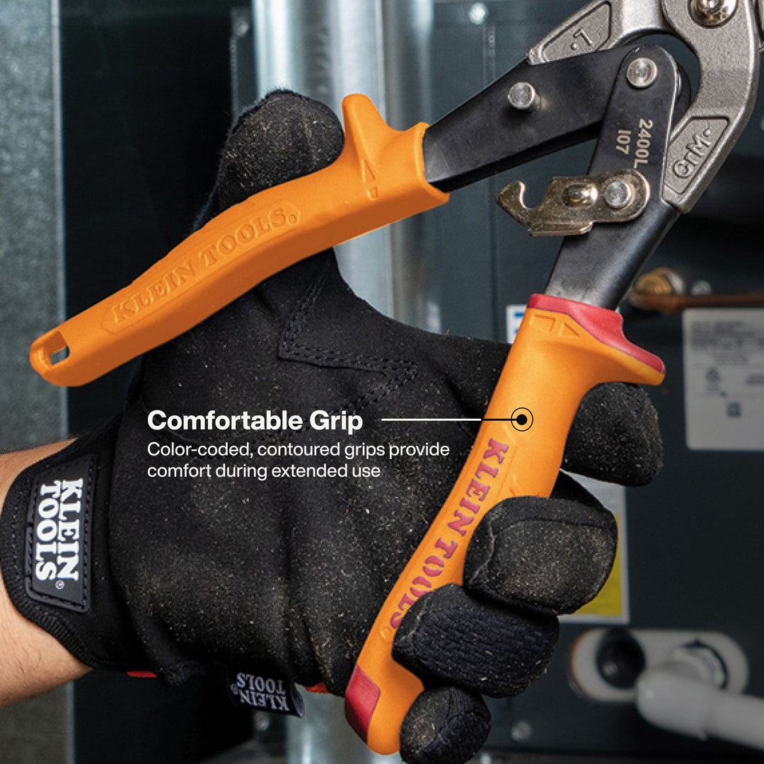 Klein Tools 2403RL Offset Aviation Snips, 2-Pack