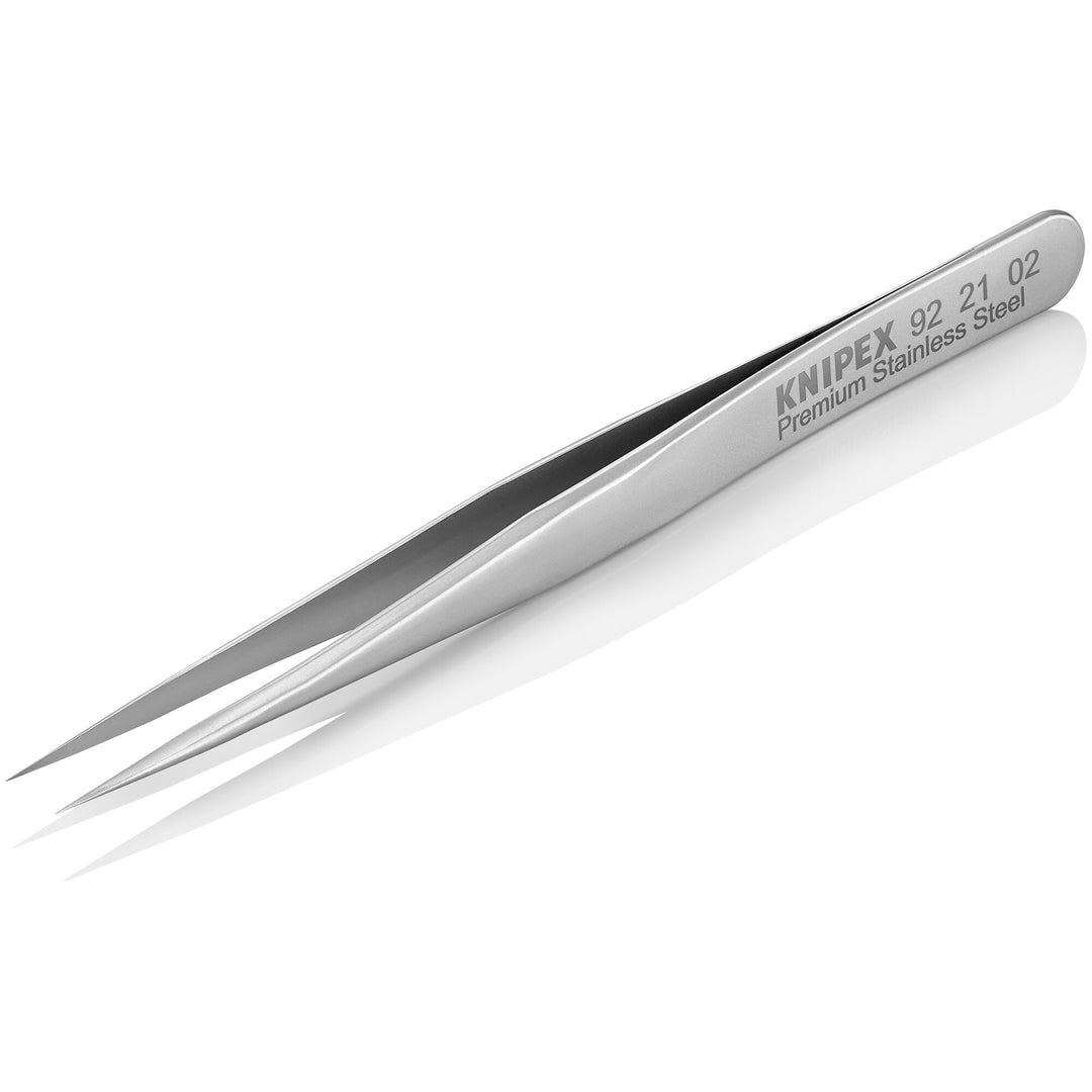 Knipex 92 21 02 4 3/4" Premium Stainless Steel Gripping Tweezers-Needle-Point Tips