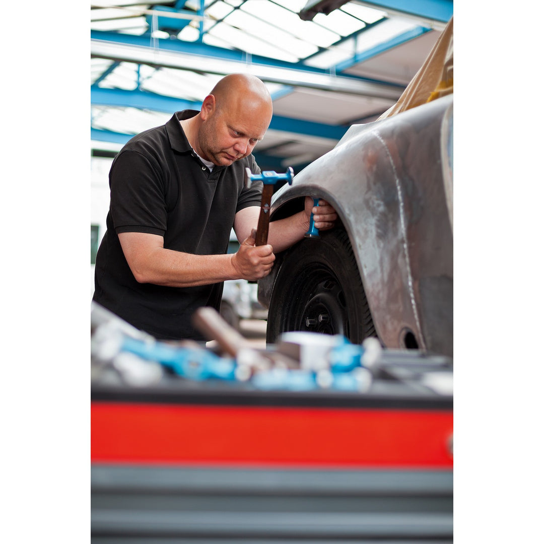 Picard 2522212 Checked Face Planishing Hammer with Hickory Handle, 300g